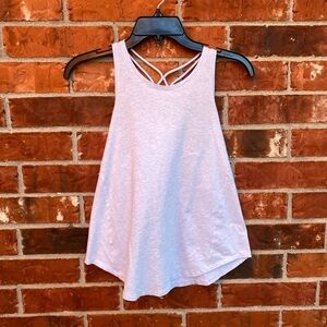 Ivivva Lululemon Girls 12 Light Blue Strappy Crossback Racerback Tank Top